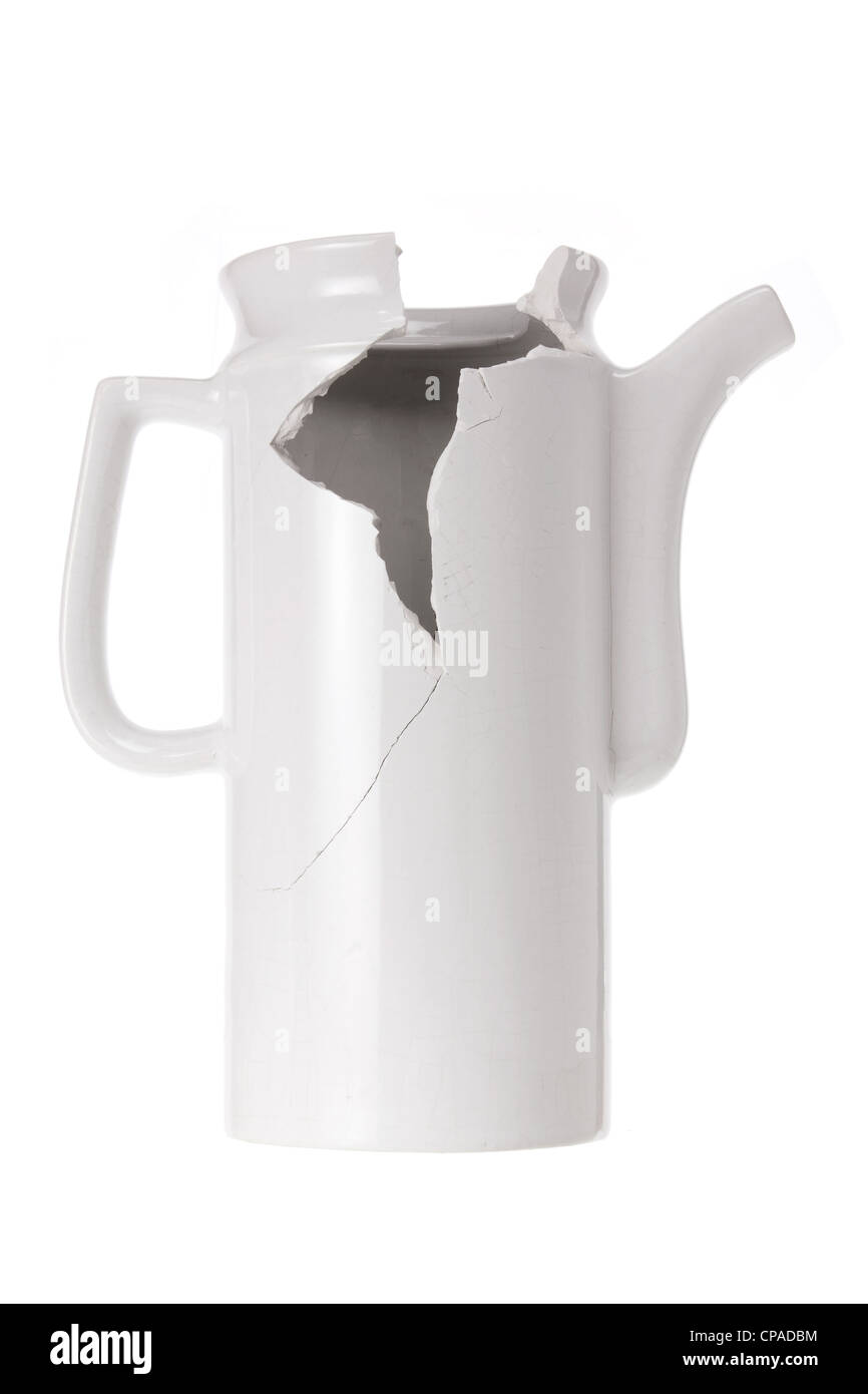 Broken Coffee Pot Stock Photo Alamy