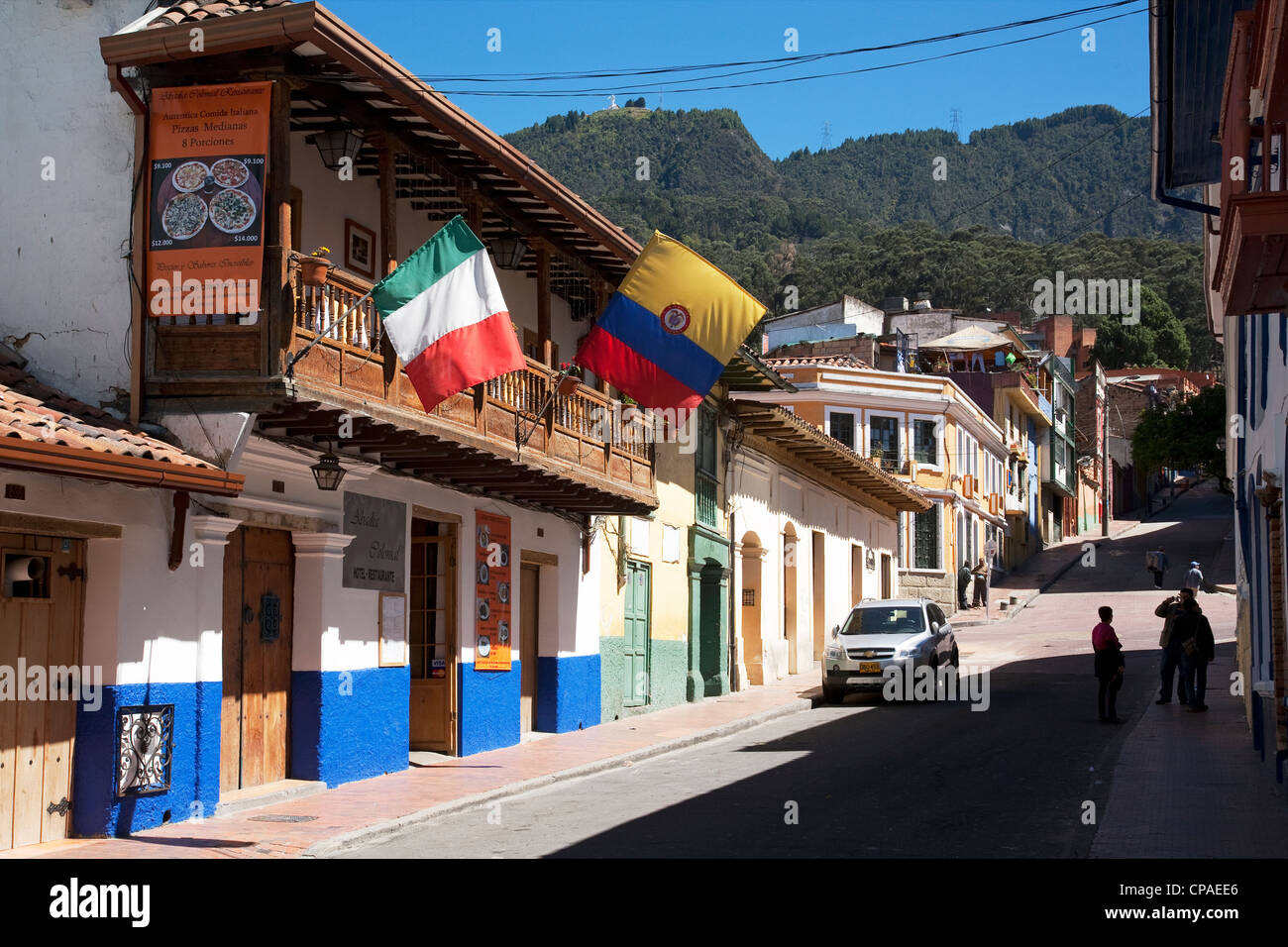 Bogota old part street scene. Stock Photo