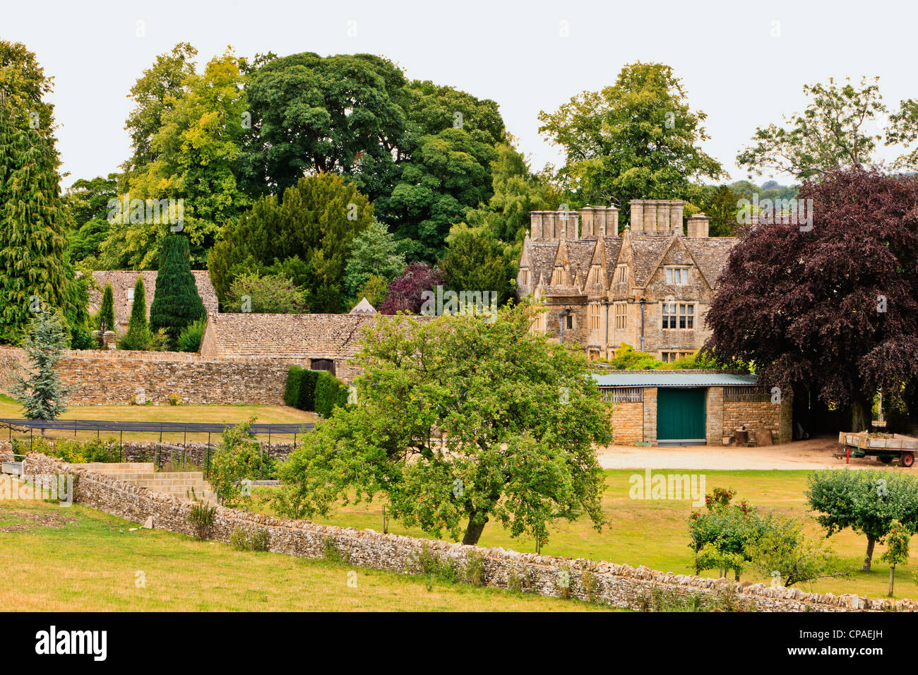 Farm house outside Lower Slaughter. Cotswolds in Southwestern England