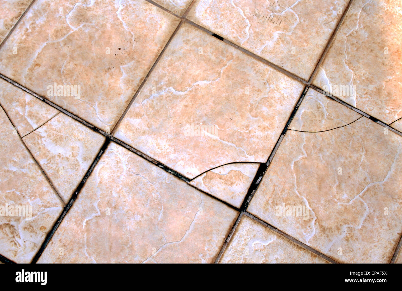 Cracked Floor Tiles High Resolution Stock Photography And Images Alamy