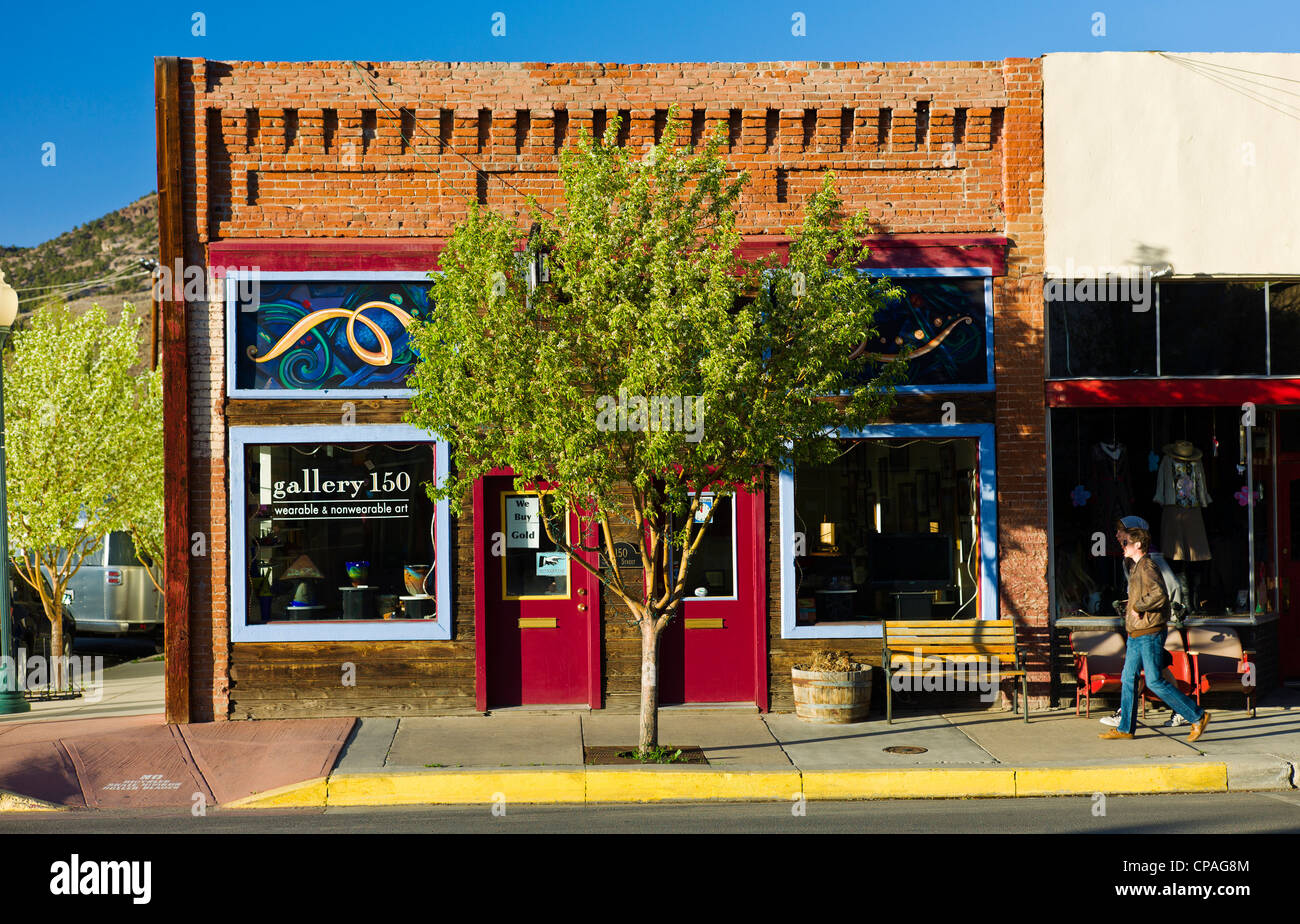 Historic downtown district, small mountain town of Salida, Colorado