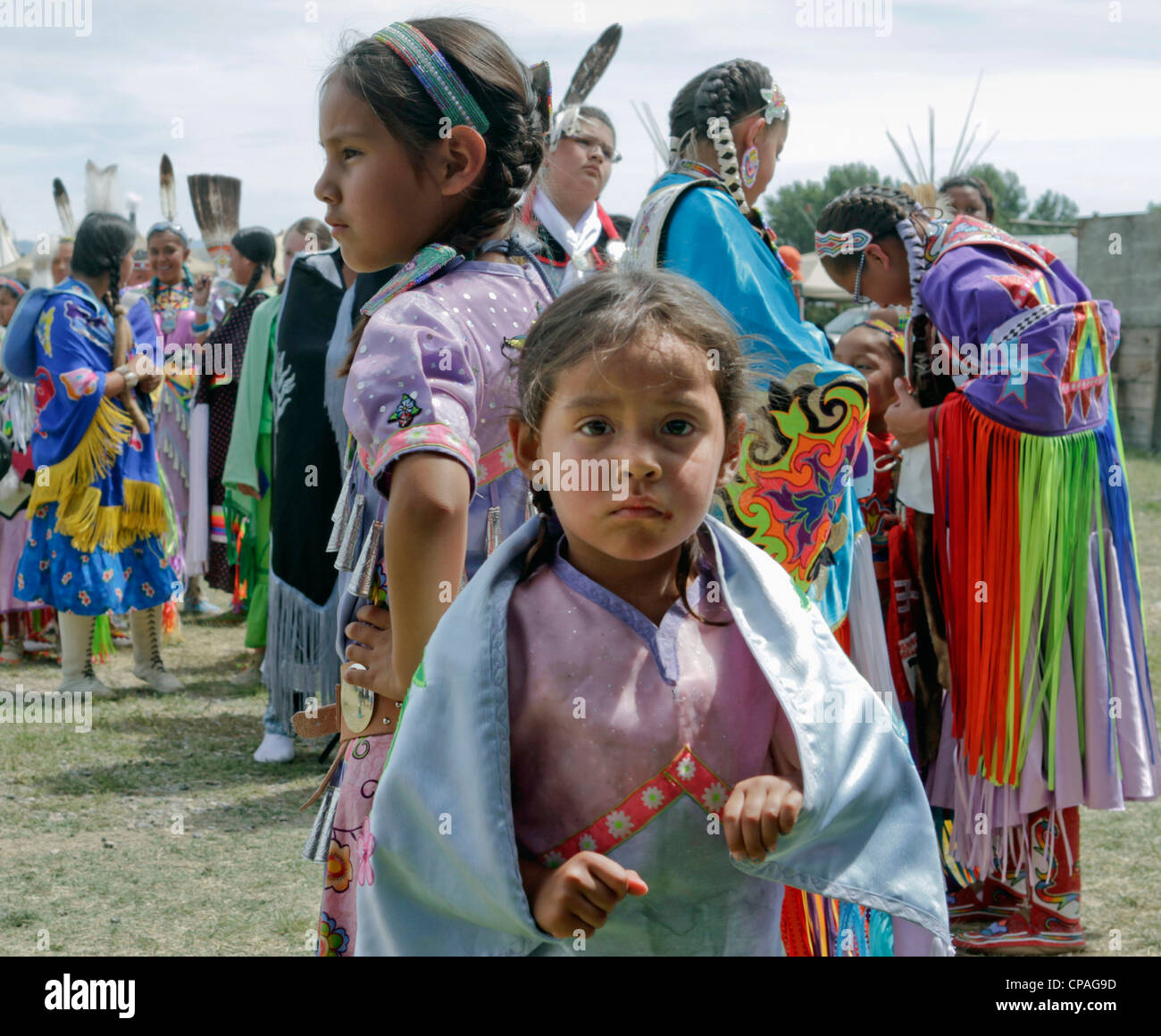 USA, Montana, Crow Agency. articipants in the powwows held during the