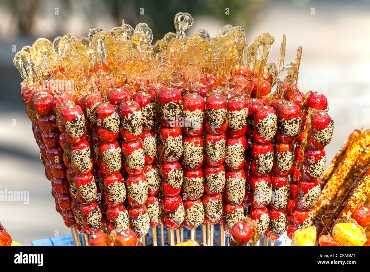 Traditional Chinese food Sugarcoated haws Stock Photo