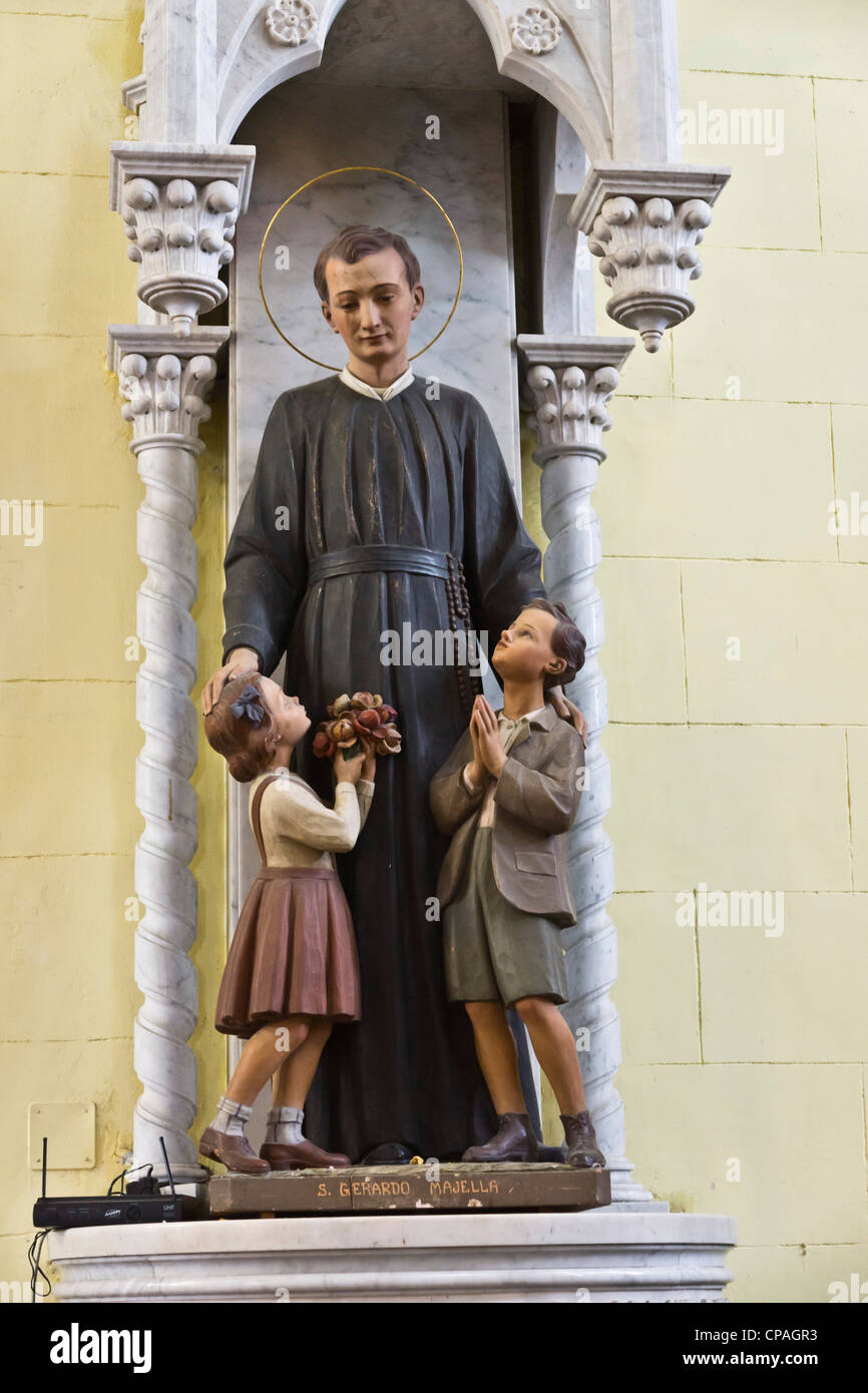 Statue Of Catholic Saint Gerardo Majella With Boy And Girl Messina Italy Stock Photo Alamy