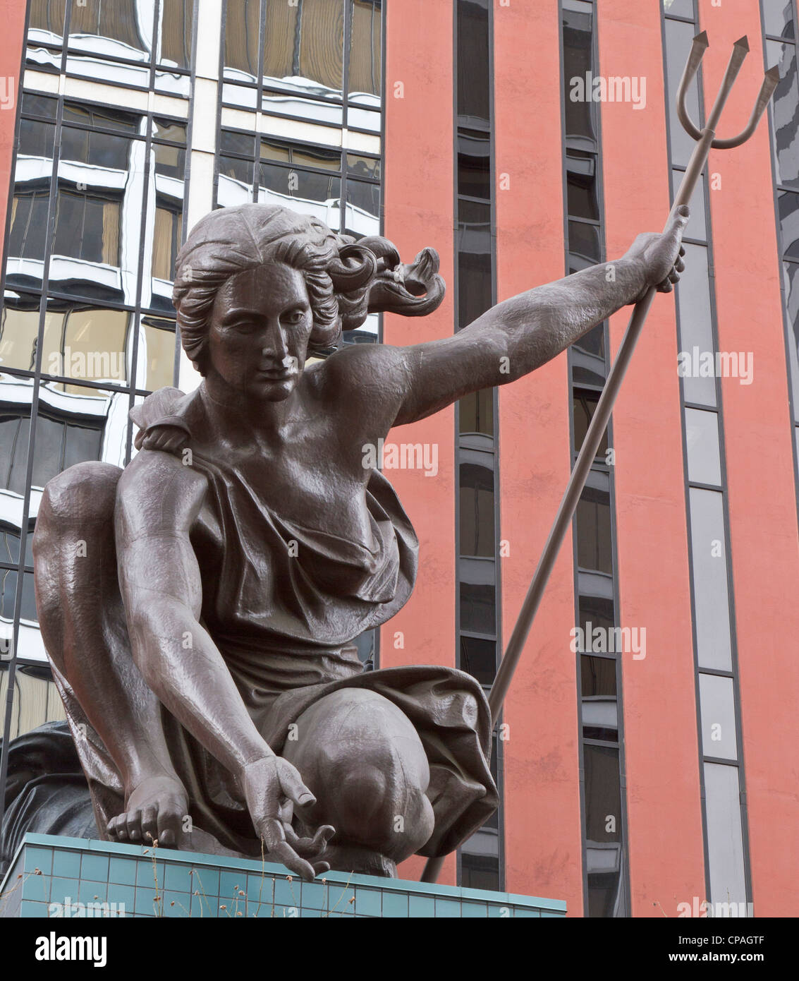 Portlandia statue, Portland, Oregon Stock Photo Alamy
