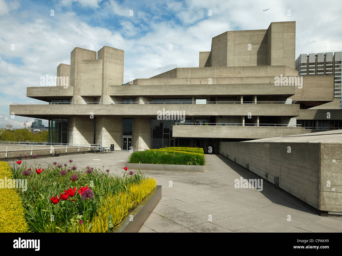 National Theatre roof garden. Stock Photo