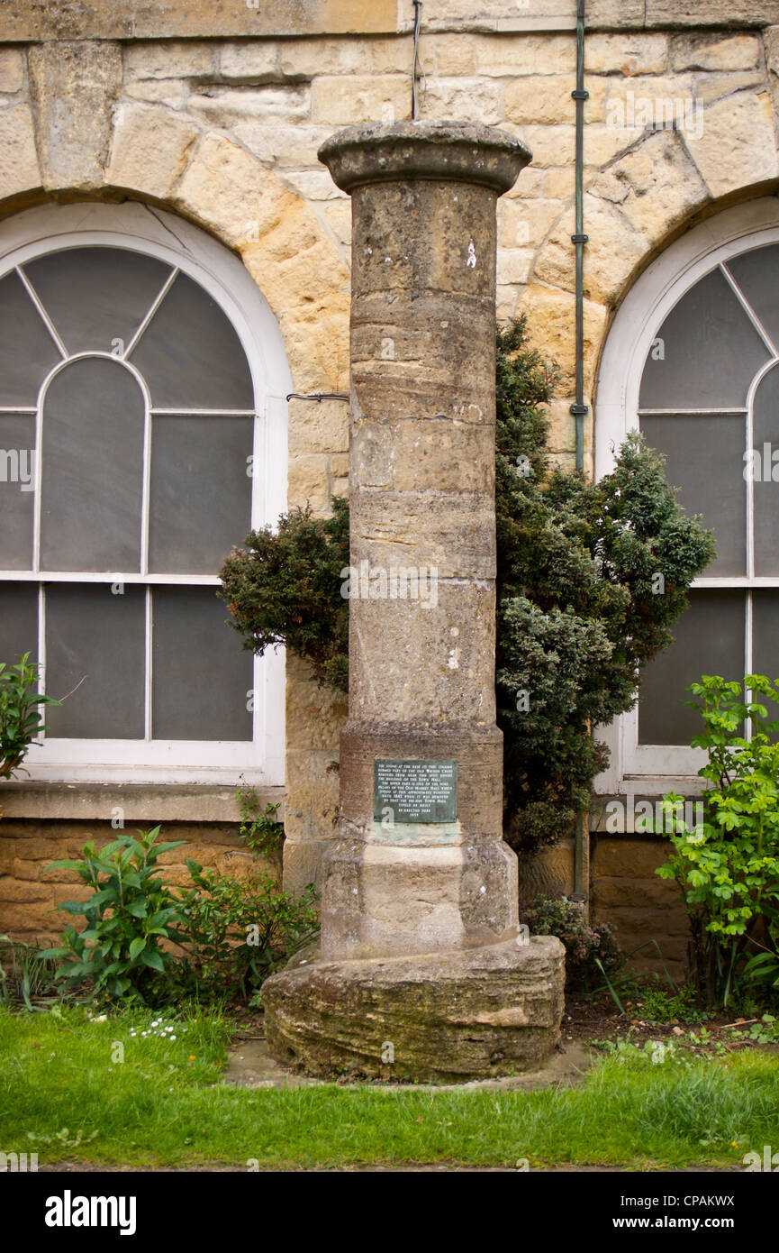 Pillar from the old town hall, Chipping Norton, Oxfordshire England