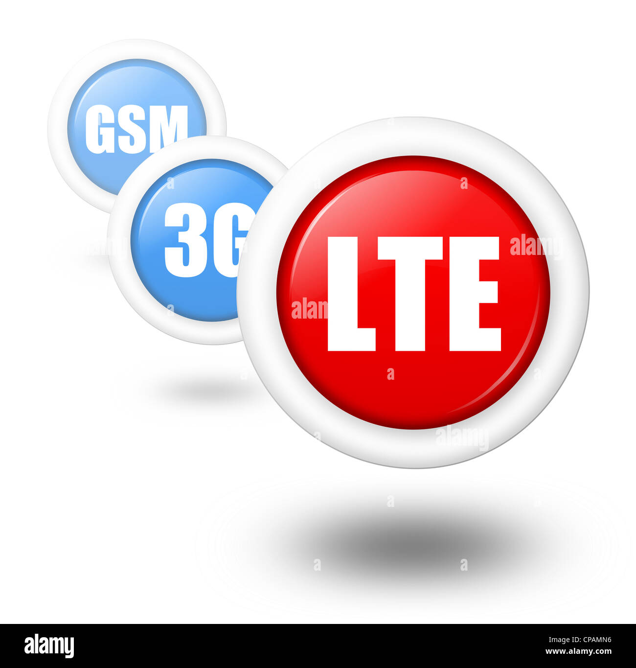 LTE telecommunication progress concept illustration Stock Photo