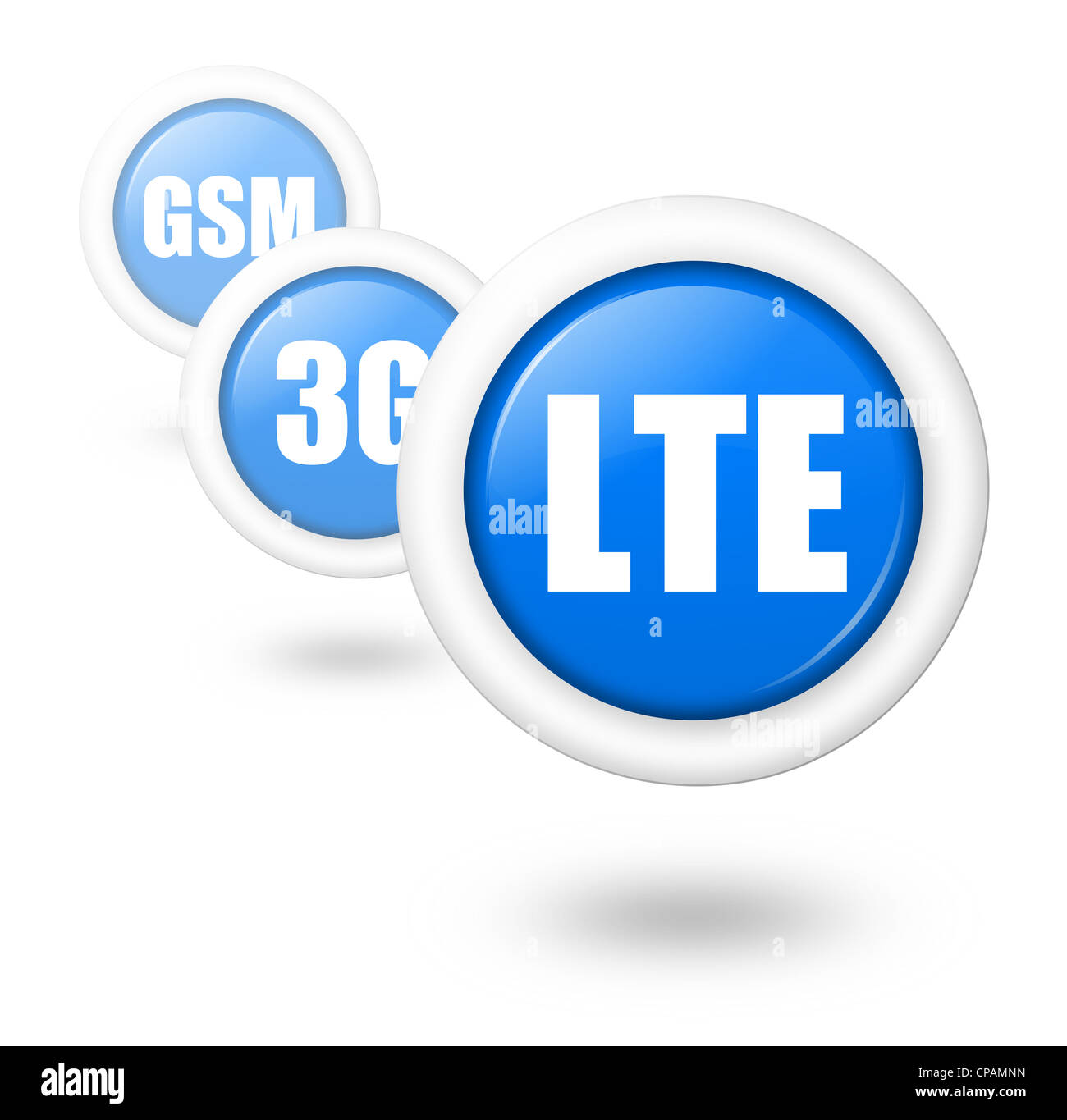 LTE telecommunication progress concept illustration Stock Photo