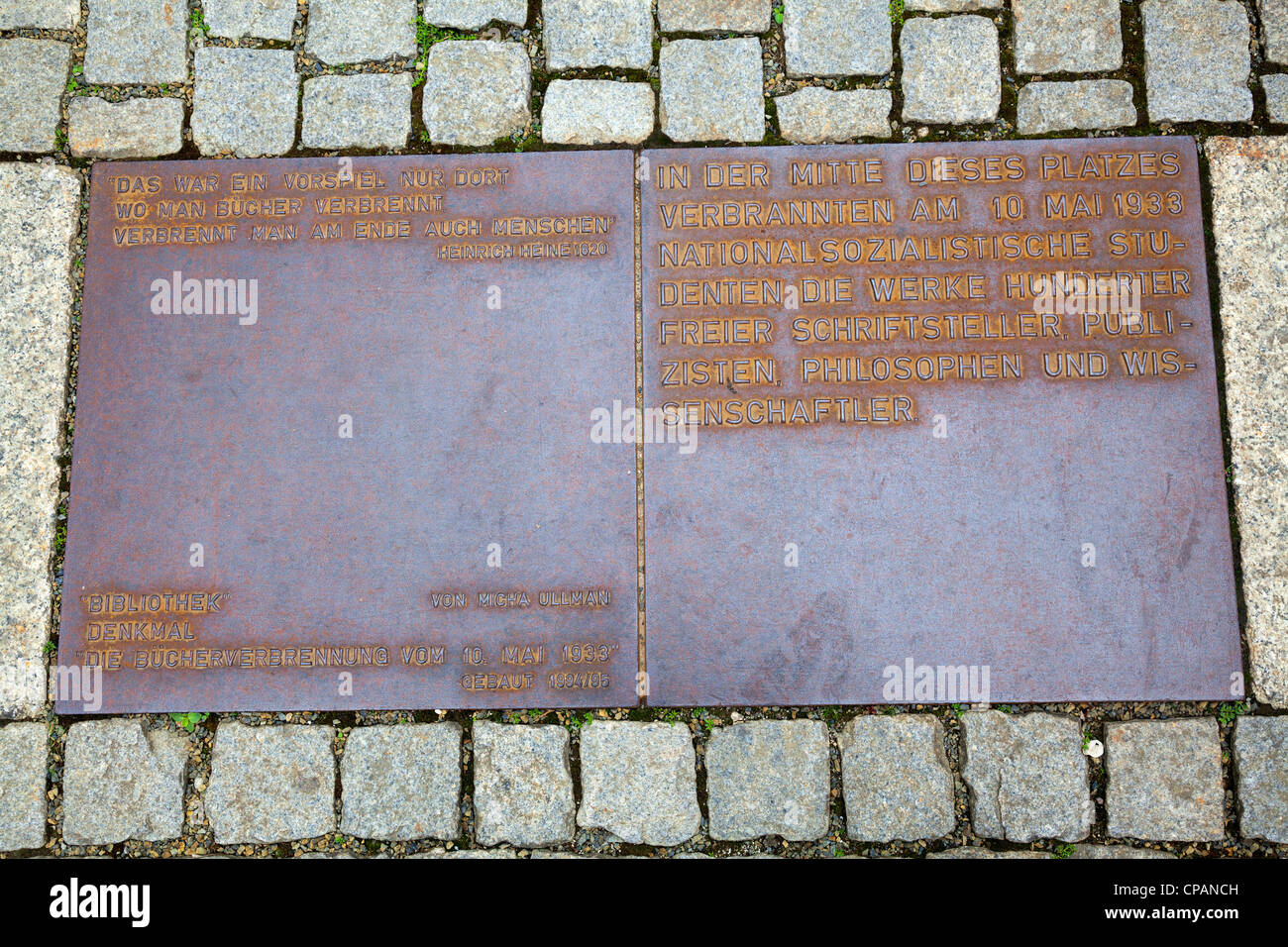 Plaque For The Memorial To The Nazi Book Burning Bebelplatz Berlin Plaque For The Memorial To The Nazi Book Burning Bebelplatz Berlin