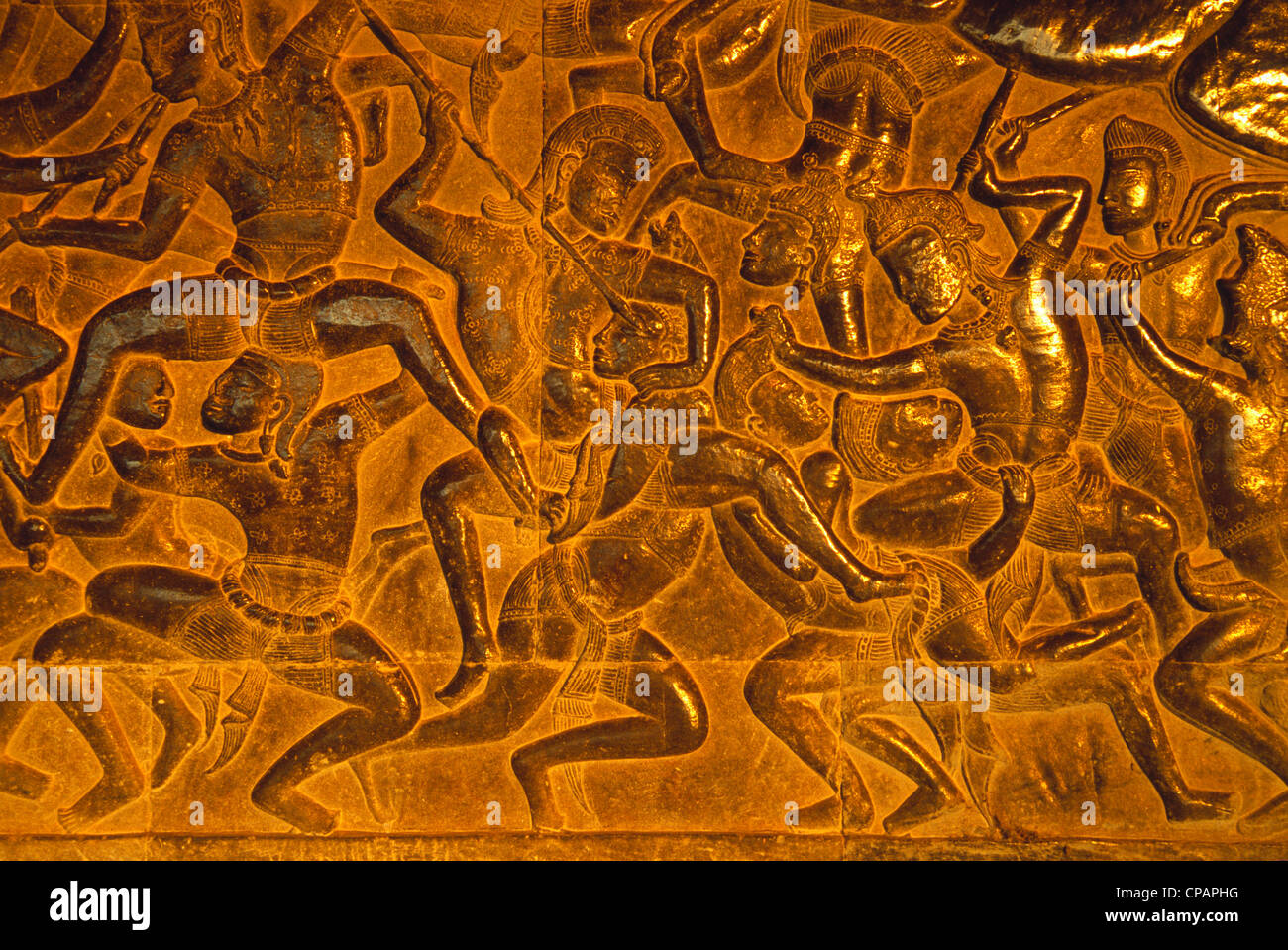 Cambodia, Angkor, Angkor Wat, basreliefs Stock Photo Alamy
