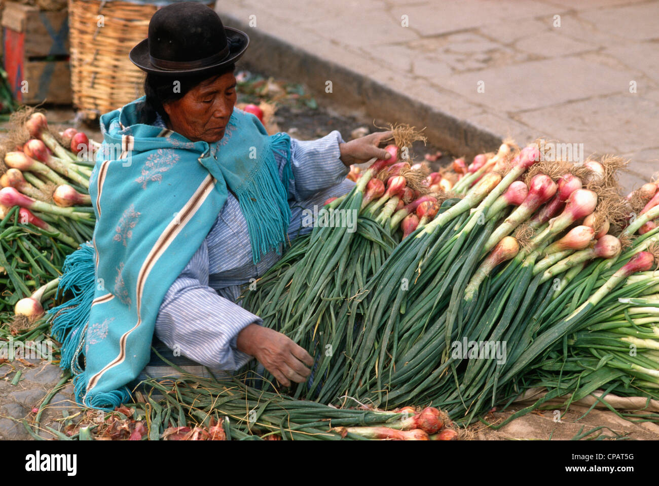 Bolivia, La Paz, market, Indian woman, Stock Photo