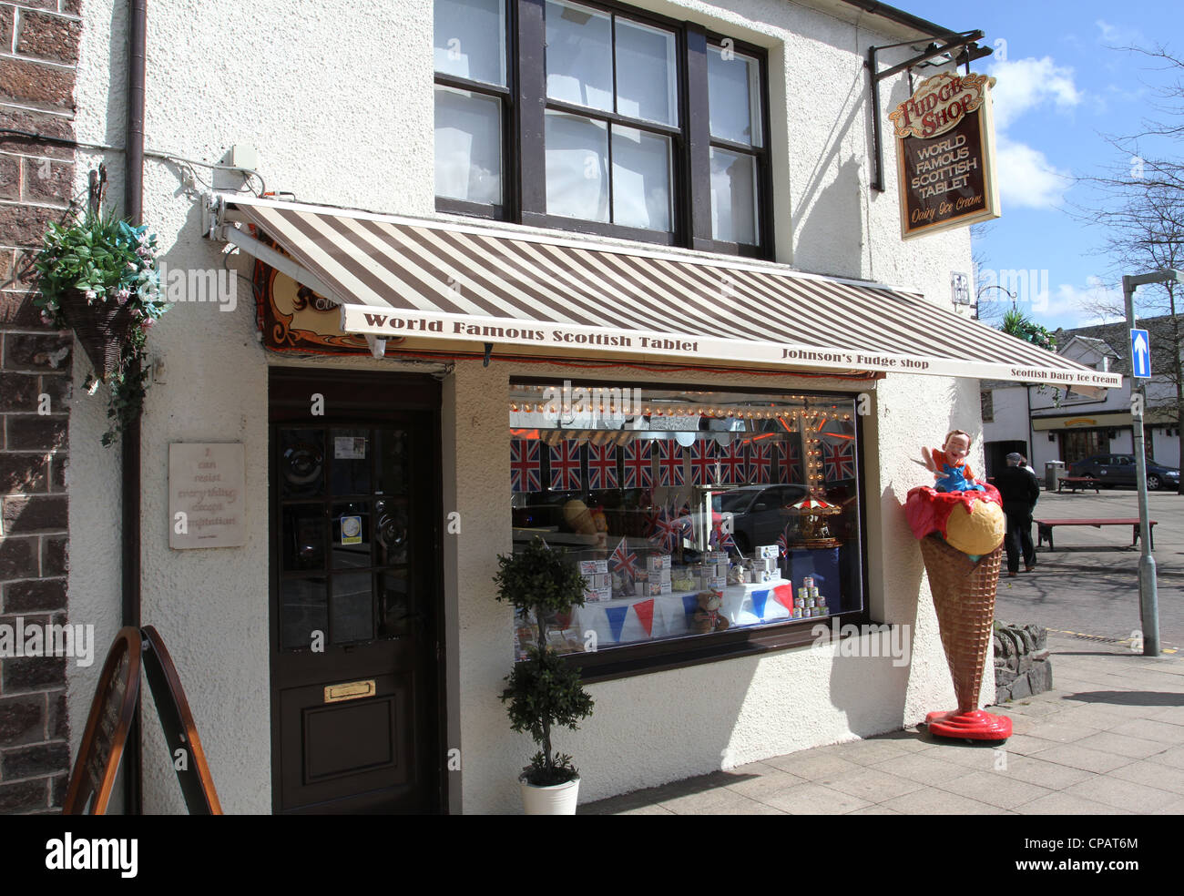 Exterior of Fudge shop Callander Scotland April 2012 Stock Photo Alamy