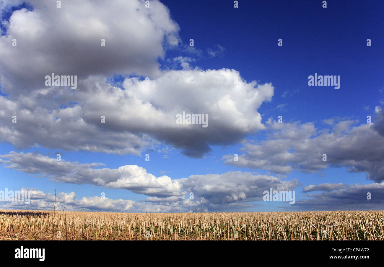 Summer Skies After the Harvest Stock Photo - Alamy