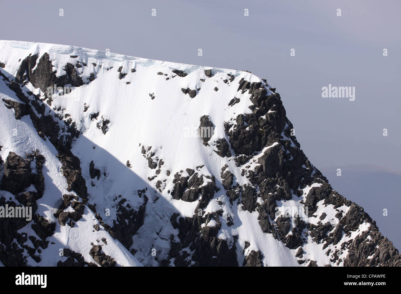 North face of Ben Nevis Scotland March 2012 Stock Photo