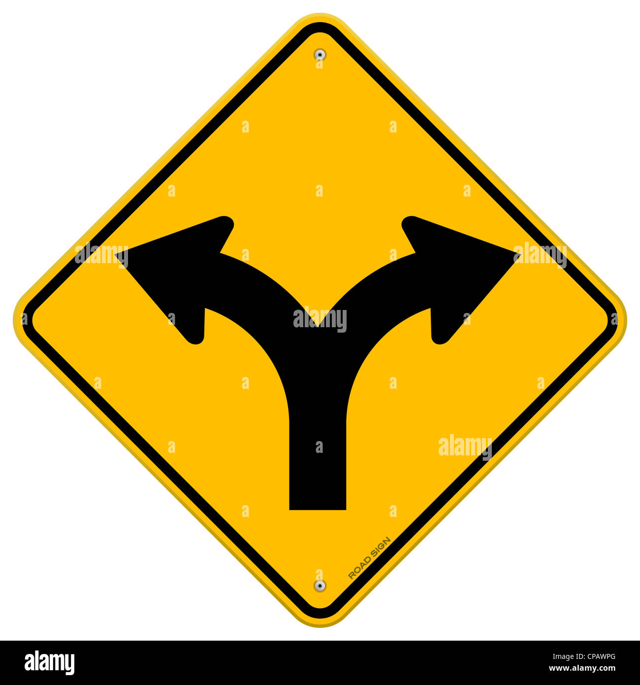 Fork in Road Sign Stock Photo Alamy