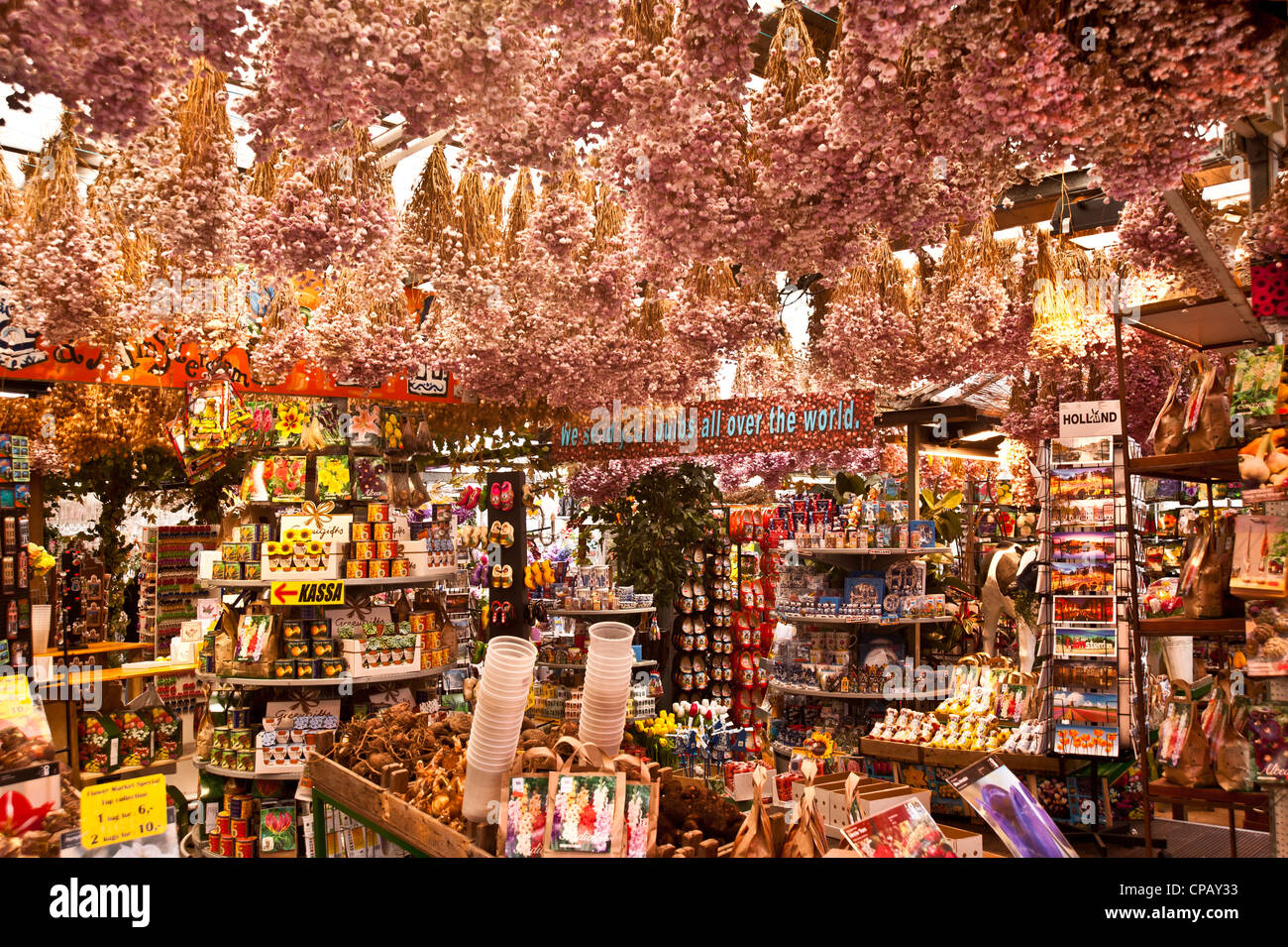 The Bloemenmarkt - the Floating Flower Market in Amsterdam Stock ...