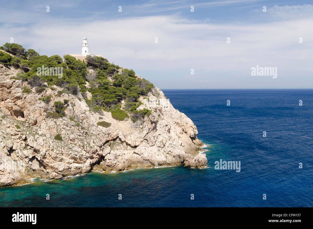 Far de Capdebera. Cala Rajada. Mallorca. Spanien. Stock Photo