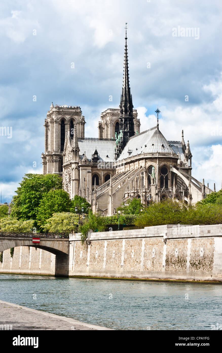 Notre-Dame de Paris on the Ile de la Cite - France. Stock Photo