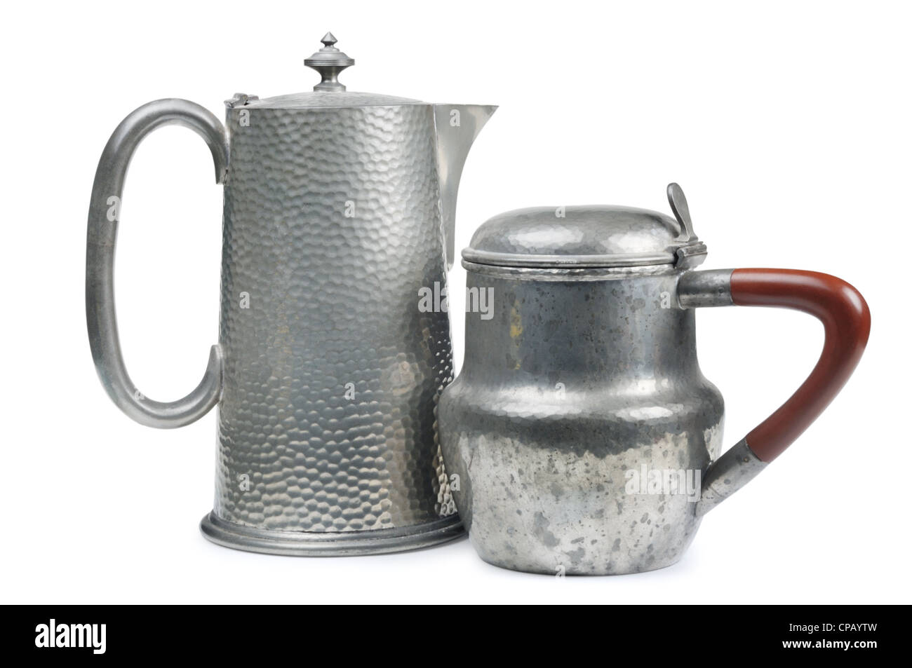 Pewter Pot - John Gollop Stock Photo