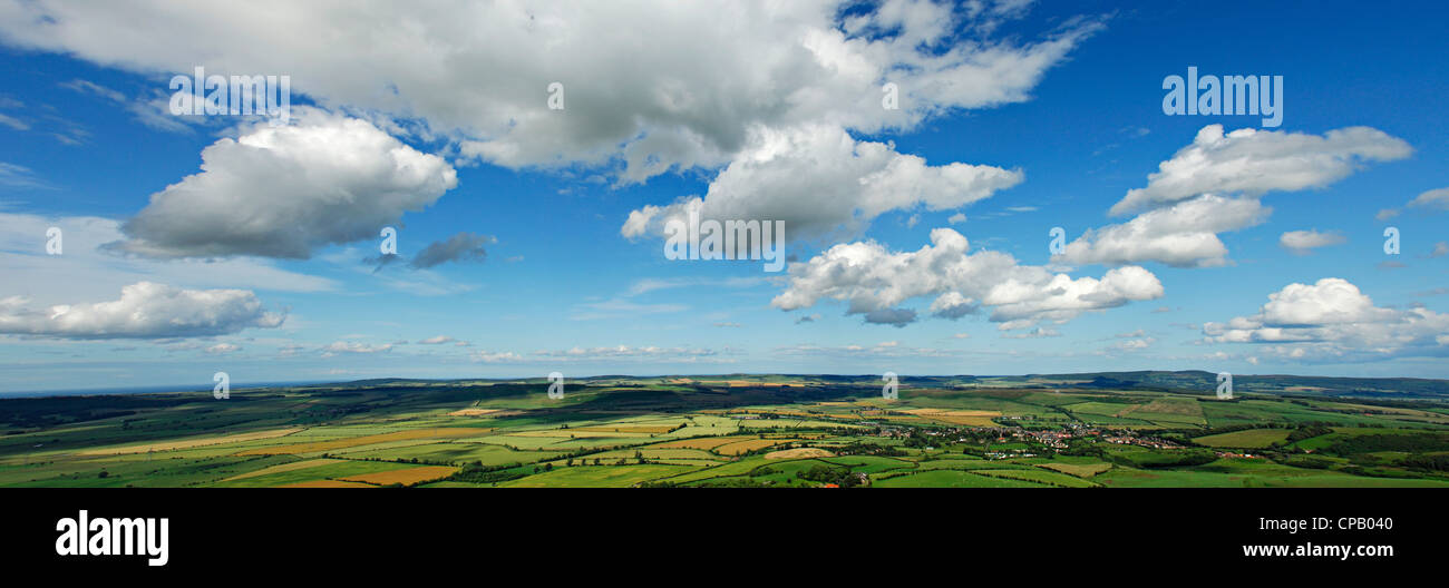 Panorama of the Northumberland countryside near Wooler, northern