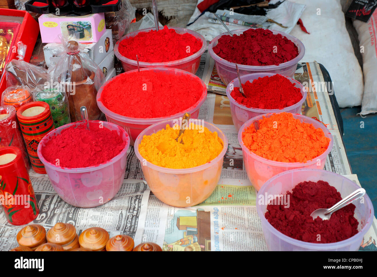 Holi festival colour powder Stock Photo