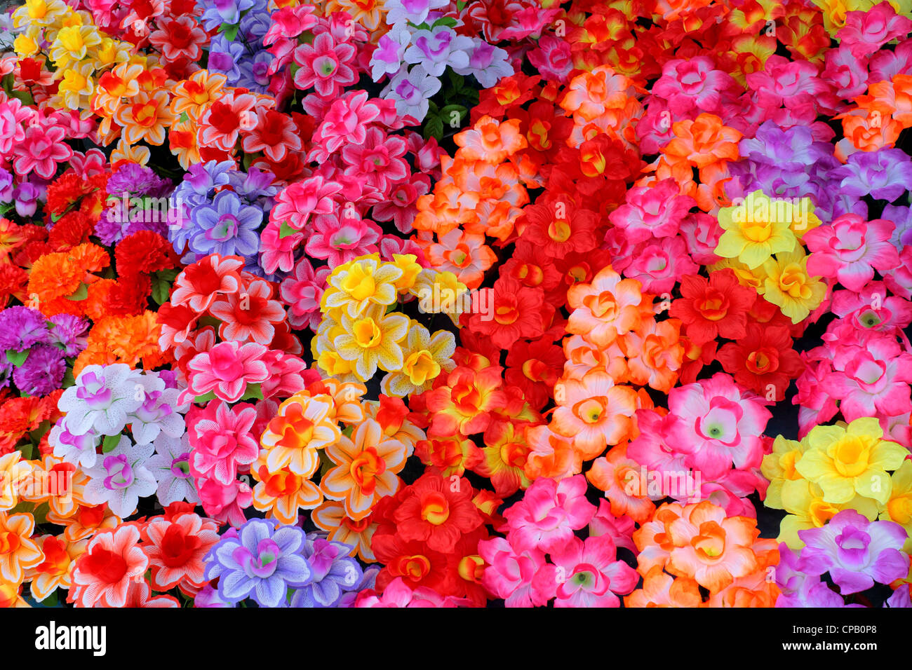 Artificial flowers Stock Photo