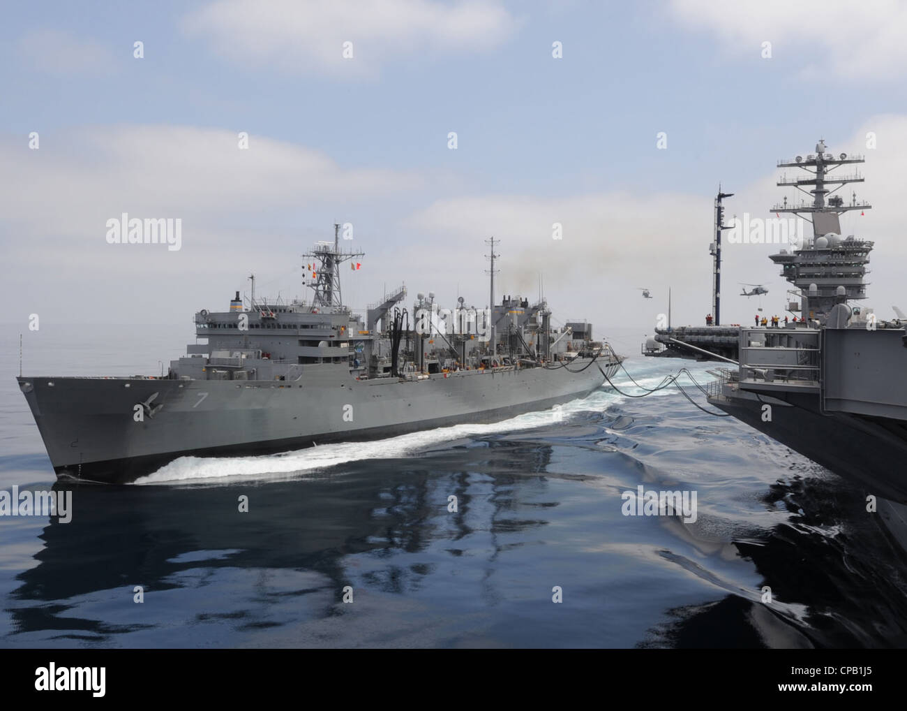 The Military Sealift Command fast combat support ship USNS Rainier (T ...