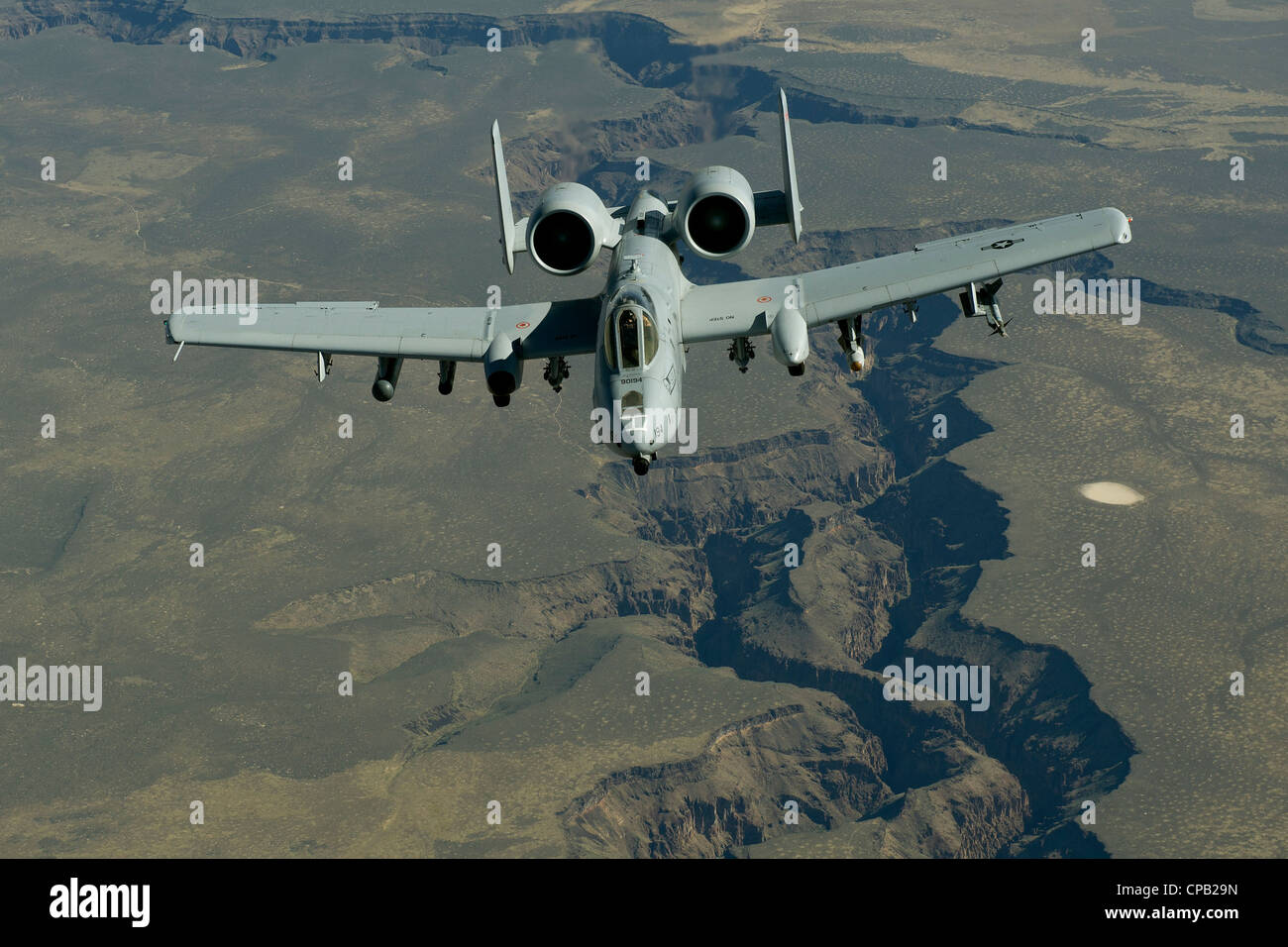 An Idaho Air National Guard A 10 Thunderbolt Ii From The 190th Fighter Squadron Boise Idaho Departs After Receiving Fuel From A 151st Air Refueling Wing Kc 135 During A Training Mission May 10