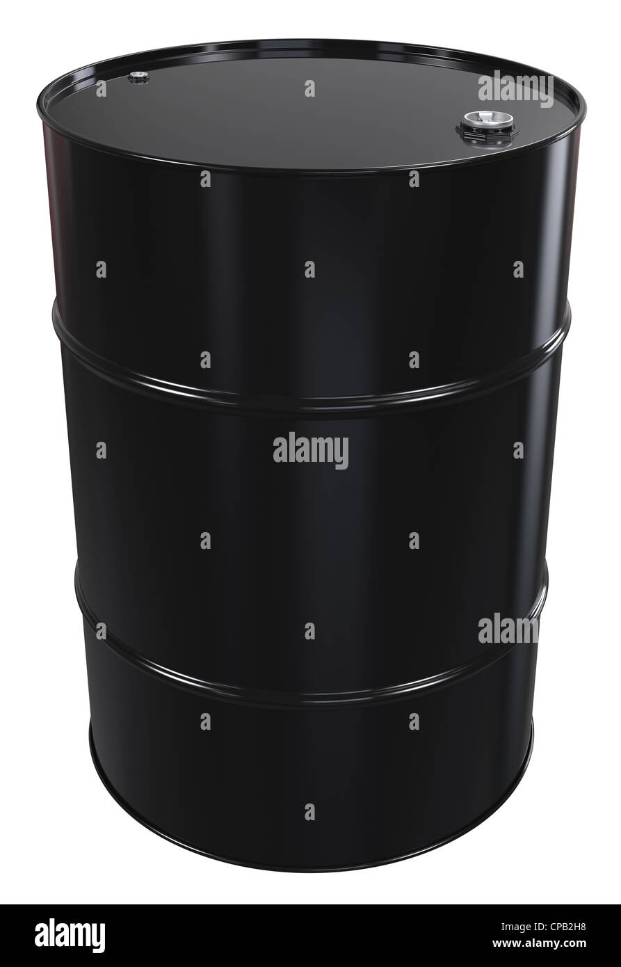 Black Oil Barrel, Metal Lid. Isolated Stock Photo Alamy