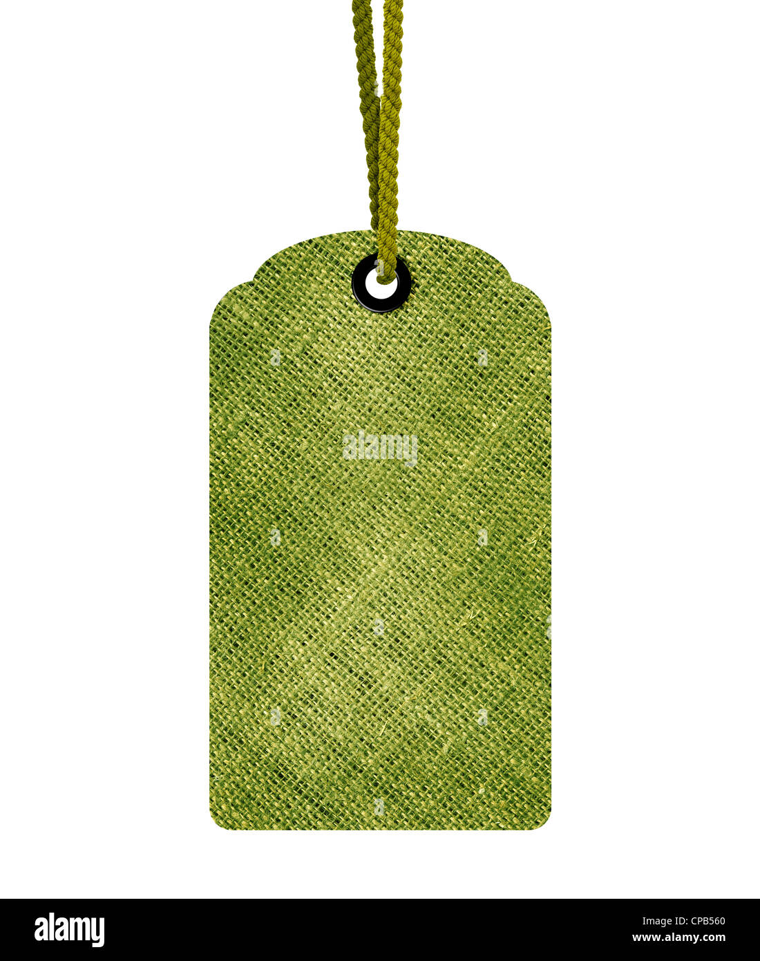 Green blank price tag isolated on white background with copy space and