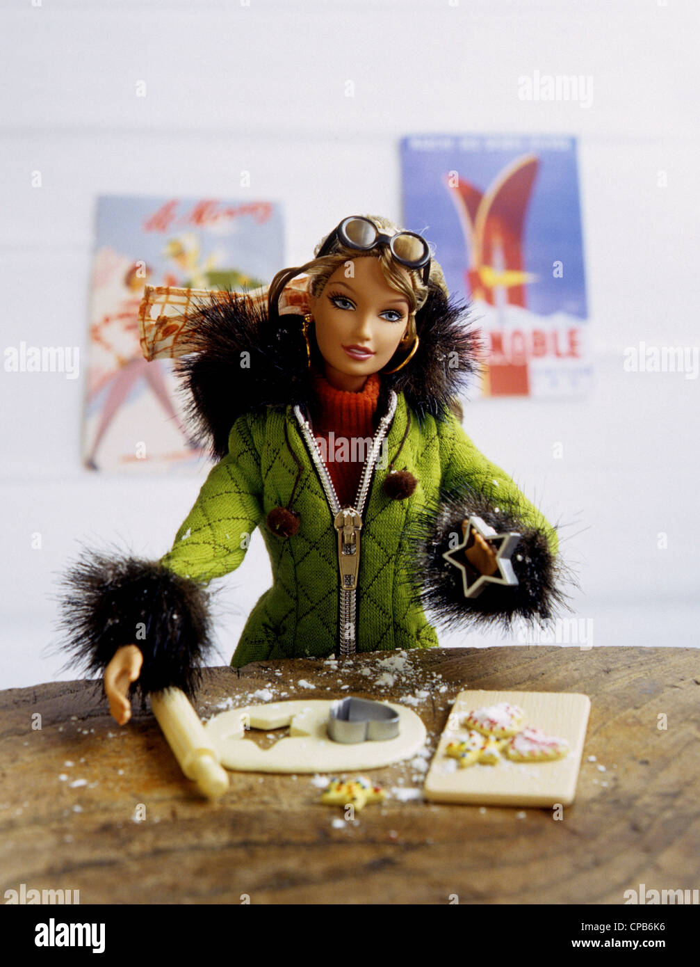 Chalet girl Barbie is busy making cookies for the residents of her villa Stock Photo Alamy