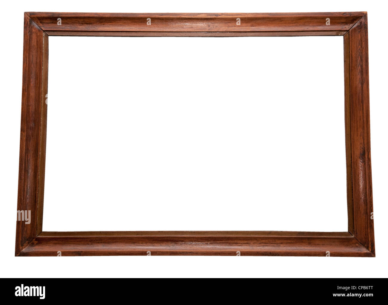 Old wooden frame isolated on the white background Stock Photo - Alamy