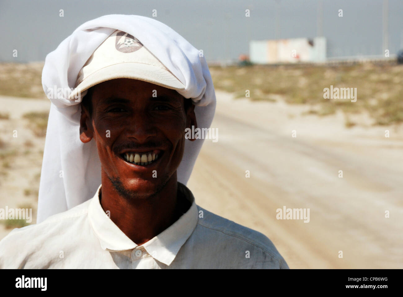 Arabic herdsman in Dubai U A E Stock Photo