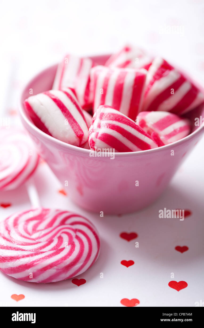 old fashioned peppermint  rock candy Stock Photo