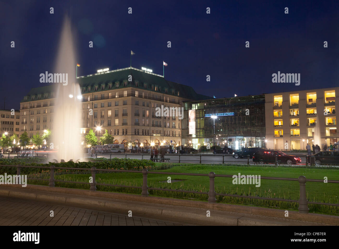 Pariser Platz with Hotel Adlon and Akademie der Kuenste, Berlin, Germany Stock Photo
