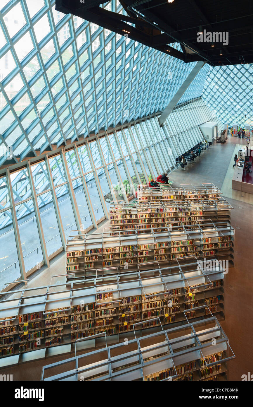 Seattle Public Library Central Stock Photo