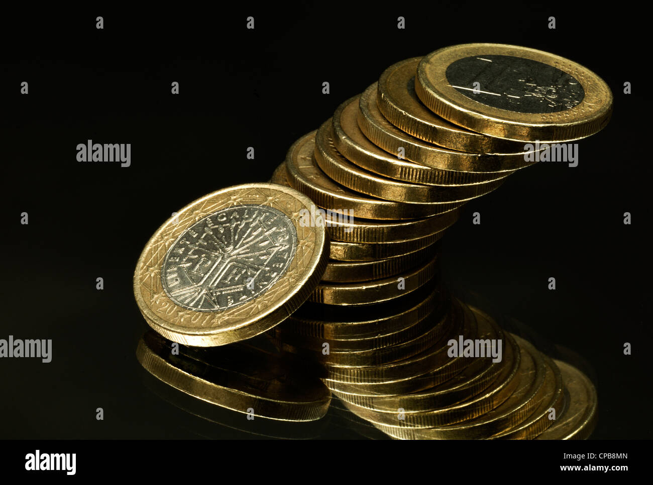 currency devaluation French Euro Euroabwertung currency devaluation Frankreich Stock Photo