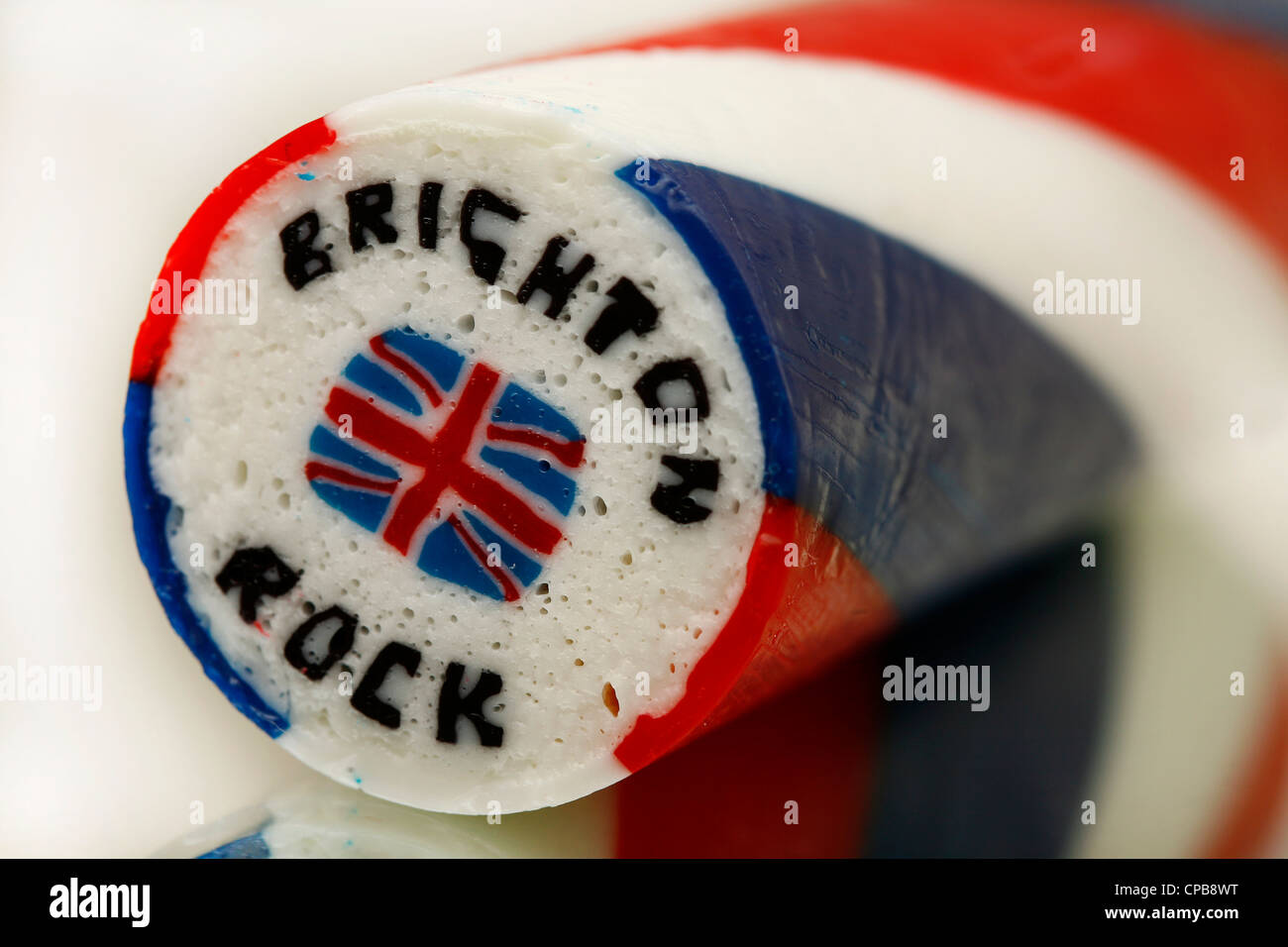 A Stick of Brighton Rock. Picture by James Boardman. Stock Photo