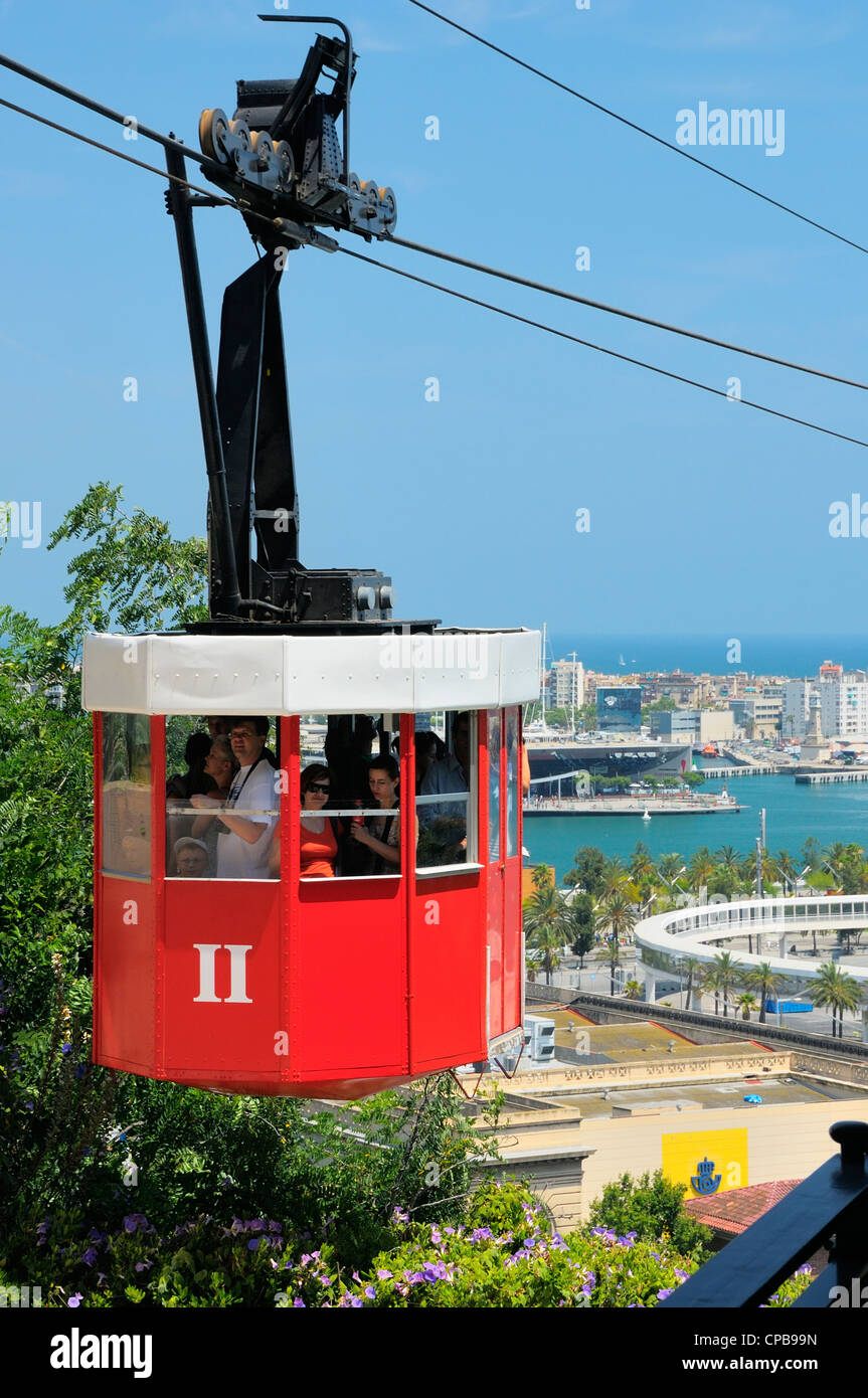 Barcelona's Port Cable Car (Transbordador Aeri del Port), Barcelona, Spain,  Europe Stock Photo - Alamy