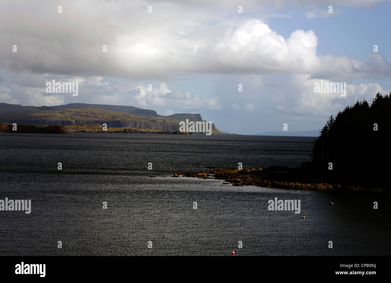 Loch Bharcasaig looking towards Loch Bracadale and Minginish Isle of Skye Scotland Stock Photo
