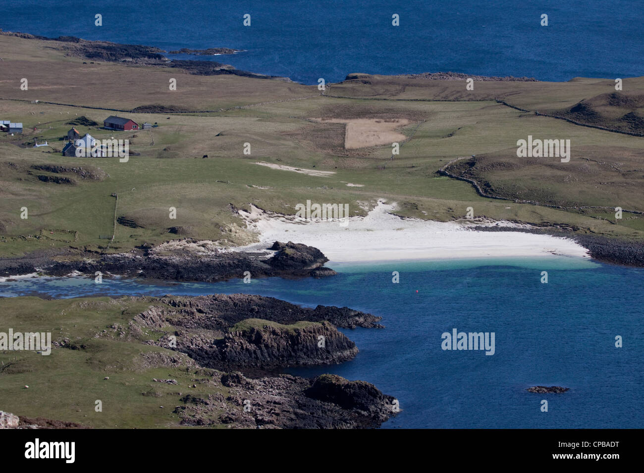 Isle of Sanday off the Isle of Canna in the Small Isles, Scotland Stock Photo
