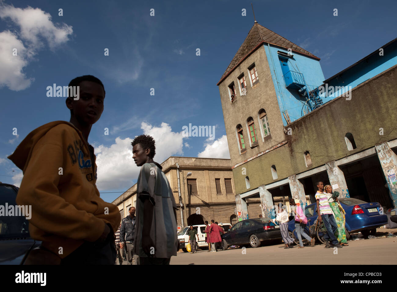 Merkato - Downtown Addis Ababa, Ethiopia. Stock Photo