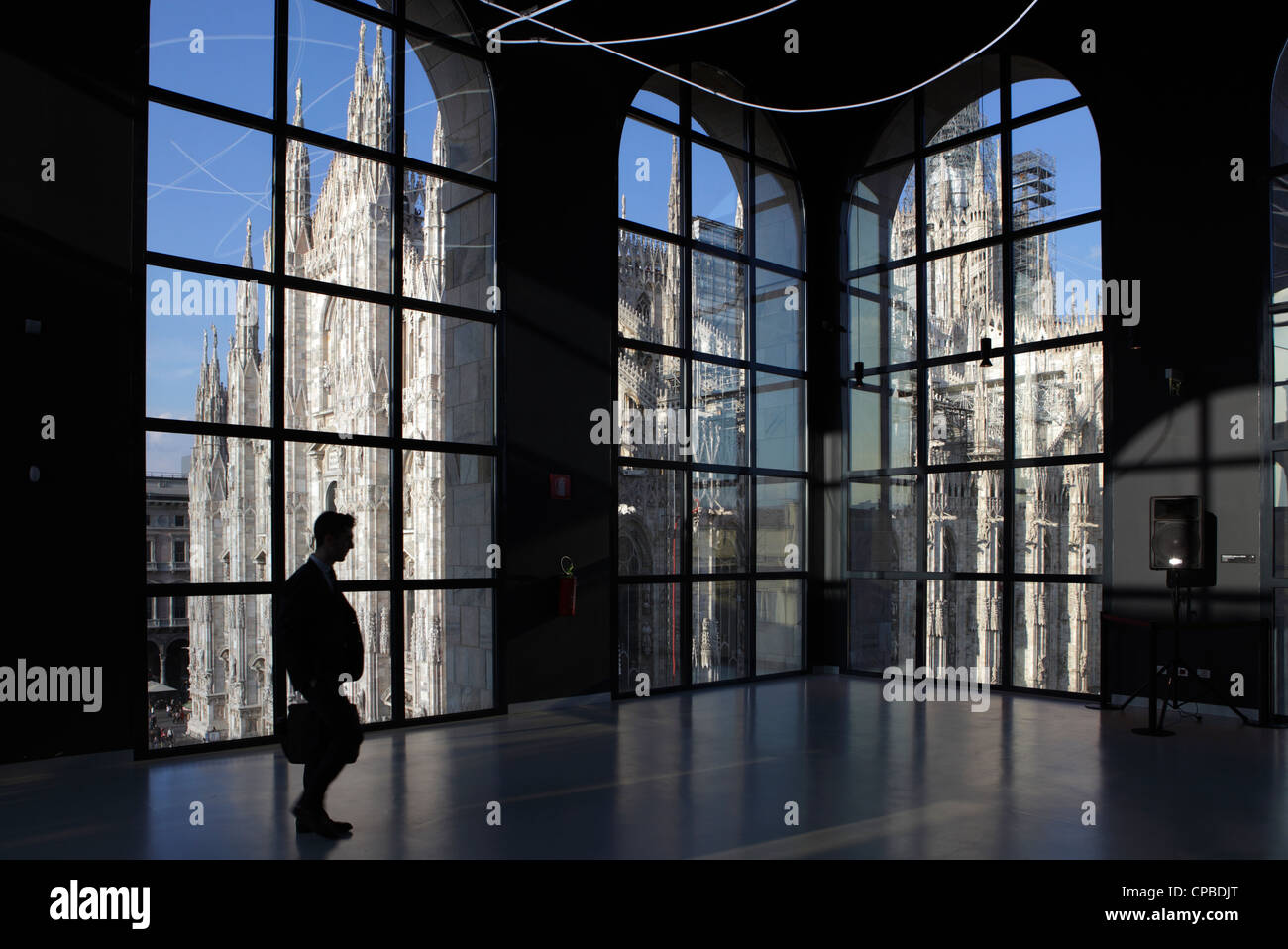 Duomo di Milano seen from Museo del Novecento, Milan, Italy Stock Photo