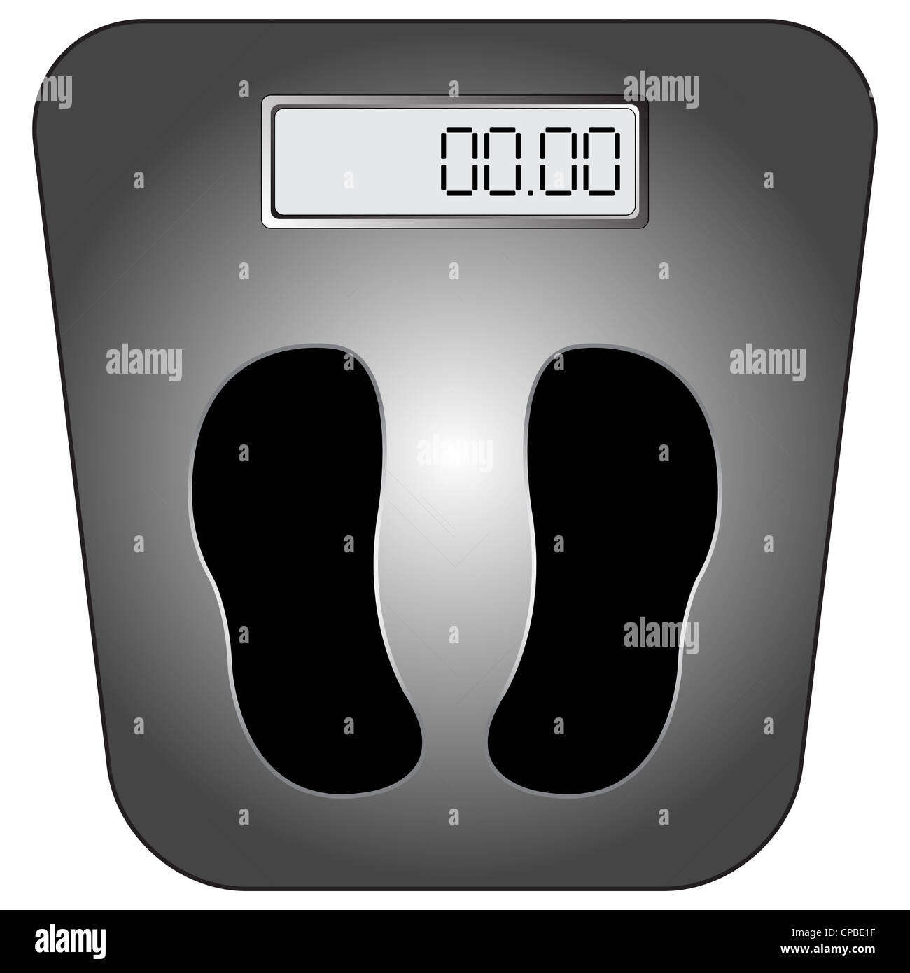 bathroom digital scale against white background, abstract vector art ...