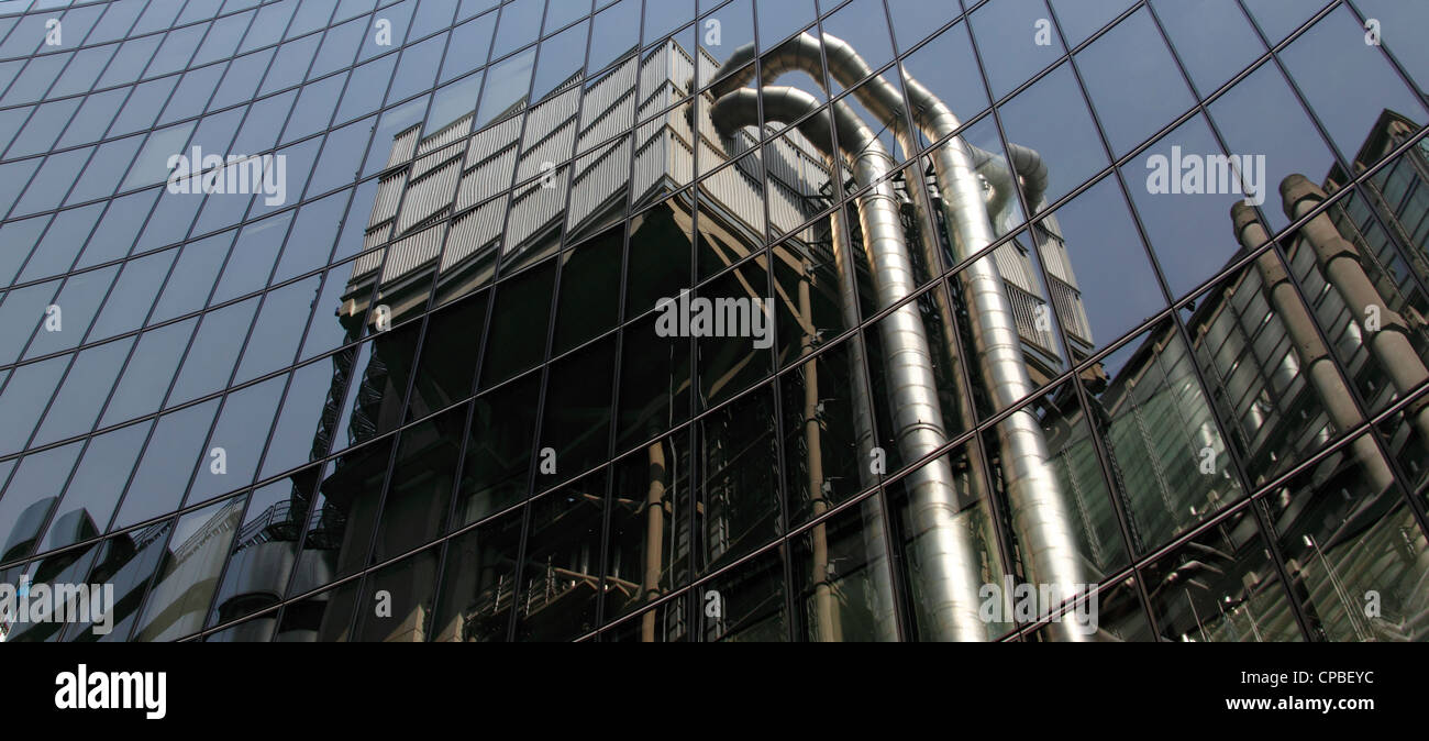 Lloyds Insurance building reflection Stock Photo