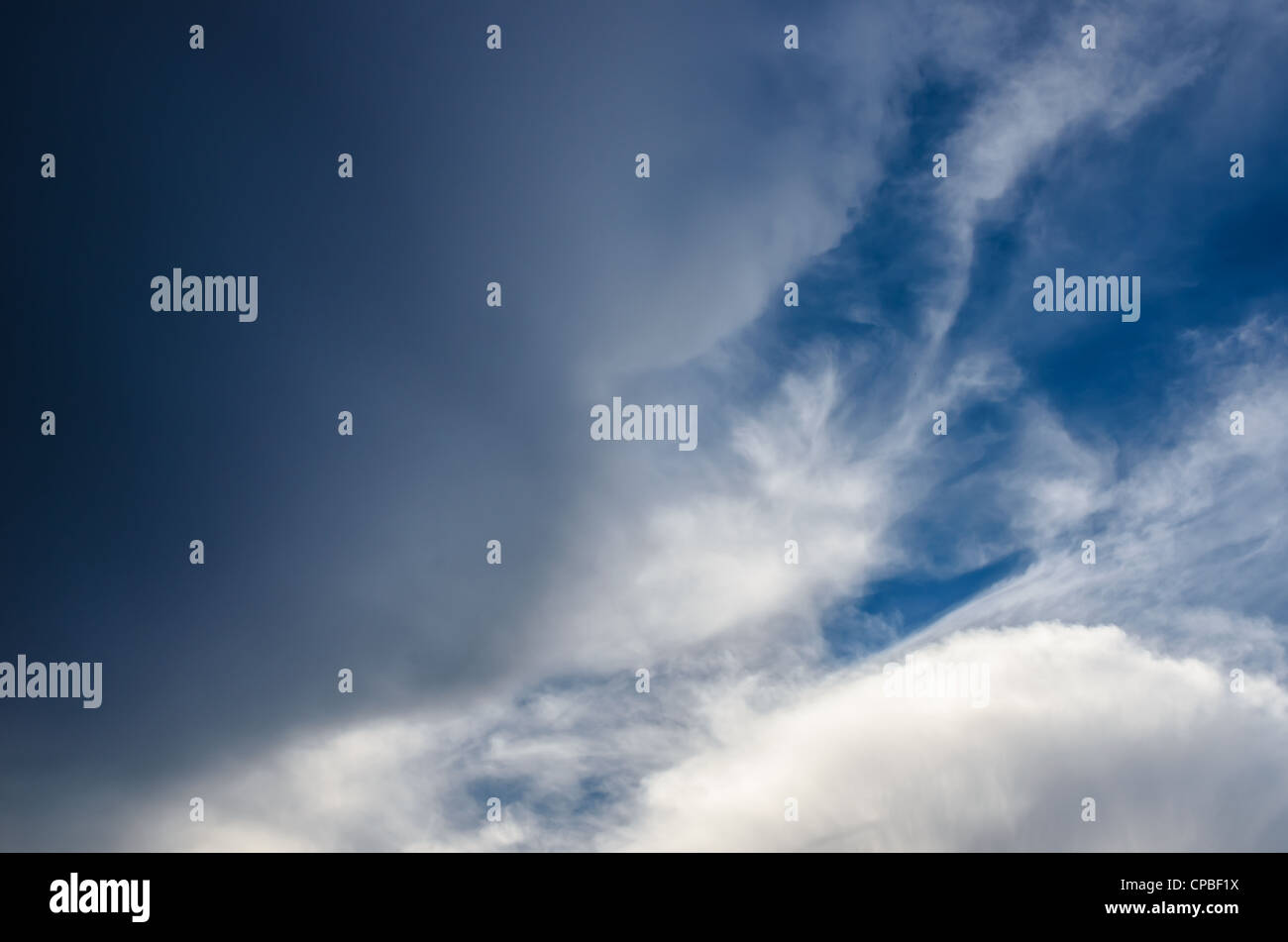 sky before storm white clouds and dark clouds Stock Photo - Alamy