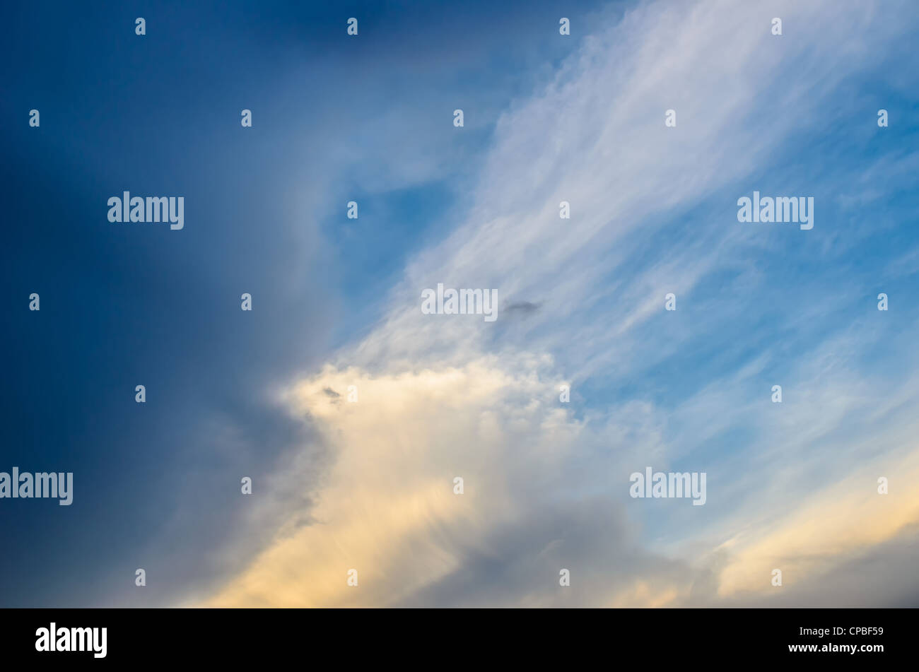 sky before storm white clouds and dark clouds Stock Photo - Alamy