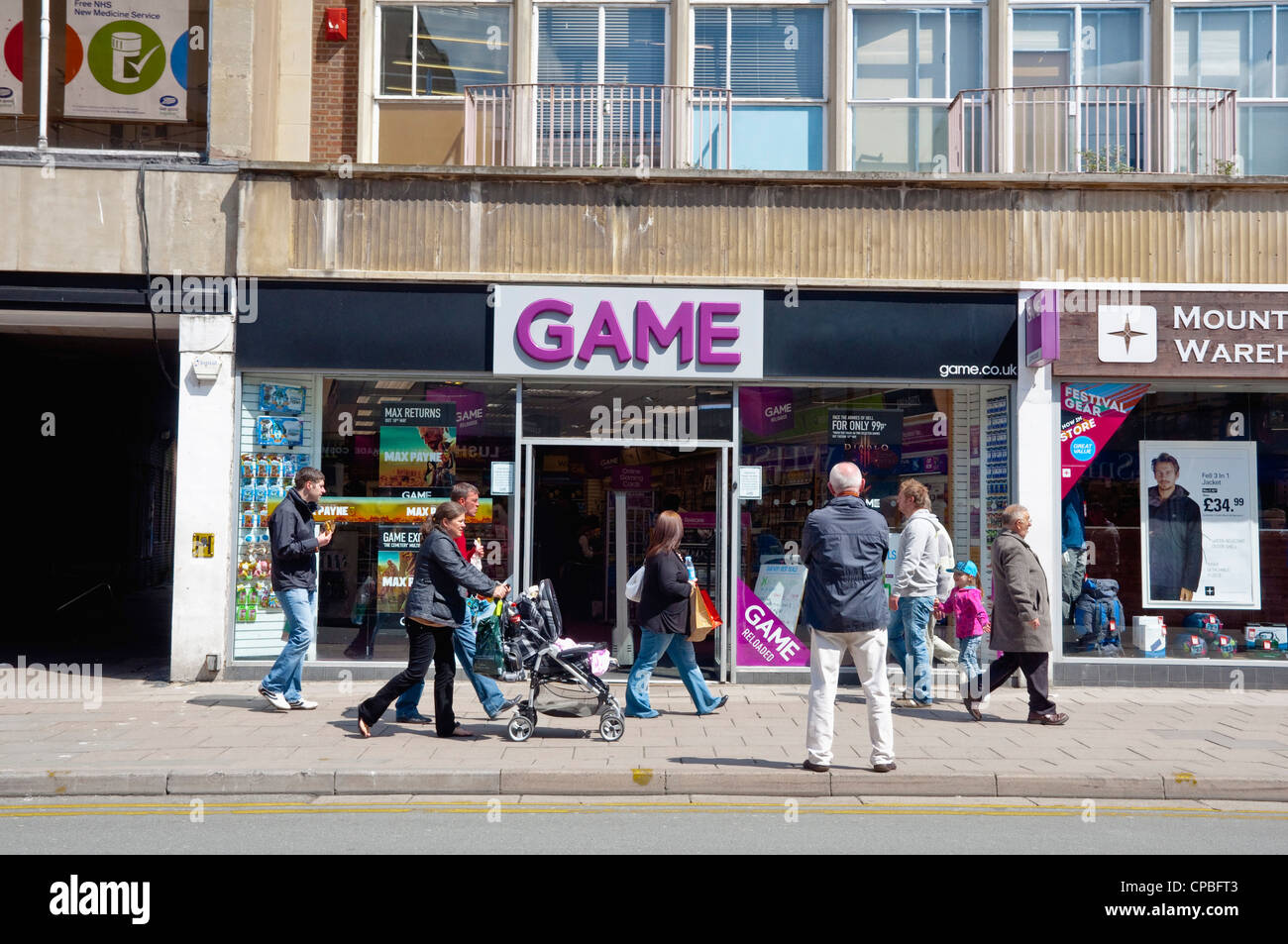 Game  Store / Shop - situated on the High Street, Cheltenham, Gloucestershire, UK. Stock Photo