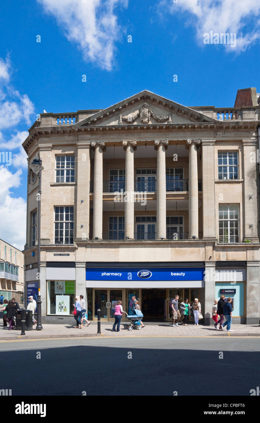Boots the Chemist occupying a very grand classical building on the